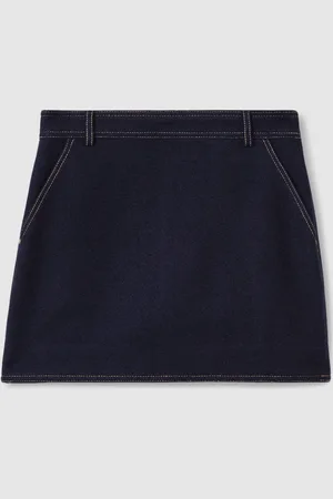 Reiss Mini Jupes surpiquées en laine EliseBlend46