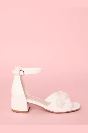 Lipsy London Low Block Heel Flower Corsage Occasion Sandalsr. u.11eu29