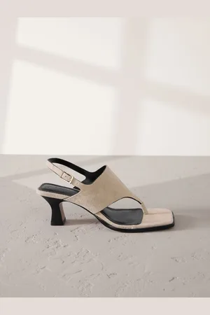 Next Signature Premium Leather Square Toe Post Slinback Sandals