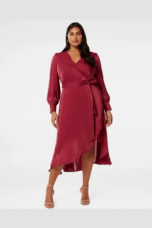 Forever New Peignoir Mabel Curve métallisé enveloppant mi-long50
