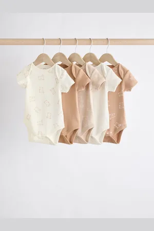 Next Bébé Manches courtes Bear 100% Coton Body 5 Lot9 - Mois 12 (74 - 80cm)