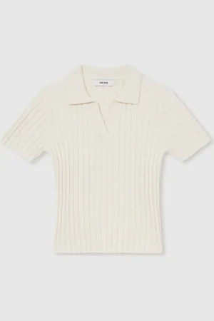 Reiss Poppy Rib Knit Polo Top152158cm