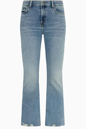 7 for all Mankind Daisy Ankle Boot Walk Jeans Avec Ourlet Usé38