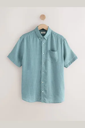 Next Signature 100% Linen Printed Short Sleeve ShirtTrès grand