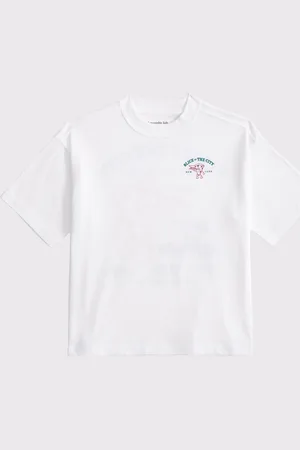 Abercrombie & Fitch Fun Cartoon Back Graphic T-Shirt166168cm