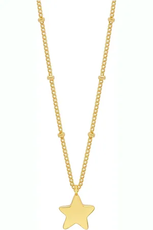 ESTELLA BARTLETT Hand Drawn Star Pendant On Beaded Chain Necklaceun