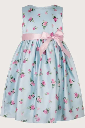 Monsoon Bébé Ditsy Fleuri Prnt Satin Robe10 - Mois 18 (76 - 86cm)