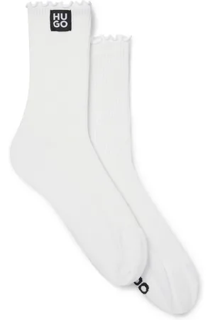 HUGO BOSS Regular Length Frill Cuffs Socks 2 PackS-M