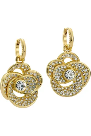 Ted Baker Tone Florence Crystal Flower Huggie Earrings (boucles d