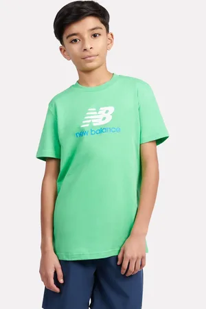 New Balance T-shirt Kids Jersey Stacked 100% coton à logo122128cm