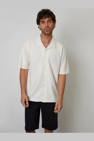 Threadbare Col Revere texturé Manches courtes Chemisexlarge