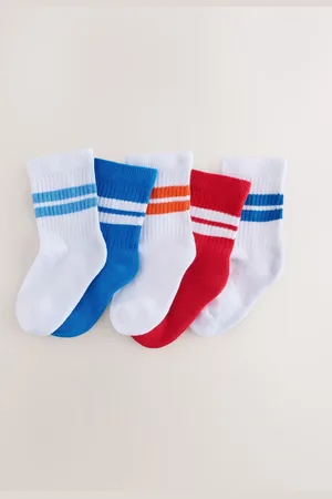 Next Cushioned Semelle intérieure Cotton Rich Ribbed Tipped Chaussettes 5 LotUK 3 - 5.5 Jnr
