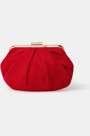 Accessorize Pleated Suedette Clutch Bagun