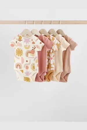 Next Baby Manches courtes 100% Coton Bodysuits 5 Paquet6874cm