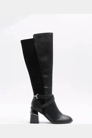 River Island Bottes stretch à talons bloqués