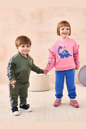 JoJo Maman Bébé 2-Piece Frill Appliqué Sweatshirt & Joggers Set7480cm