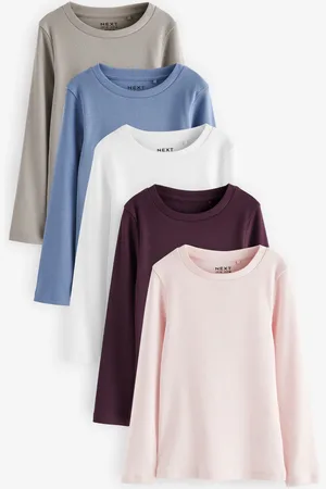 Next Lot de 5 Tops à manches longues côtelés (3-16ans)14 ans (164cm)