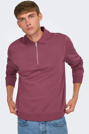 Only & Sons Quarter Zip Manches longues Polo PullXL