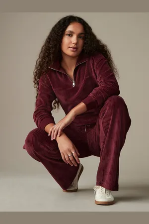 Next Velvet Soft Touch Jersey Velours côtelé Quarter Zip Co-ord Sweat-shirtXL Regular