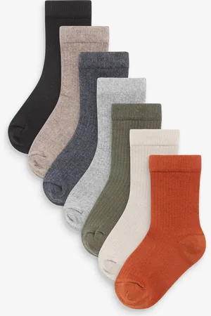 Next Paquet de chaussettes en coton riche à fines côtes 7UK 3 - 5.5 Jnr