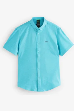 HUGO BOSS Chemise Regular Fit courte à manches courtes 100% cotonTrès grand