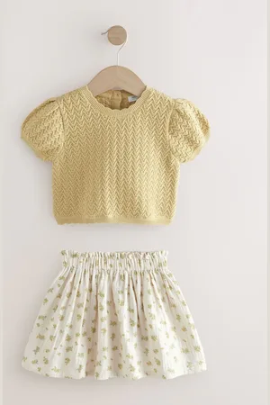 Next 100% Cotton Jumper and Skirt Set (3mths-7yrs)9 - Mois 12 (74 - 80cm)