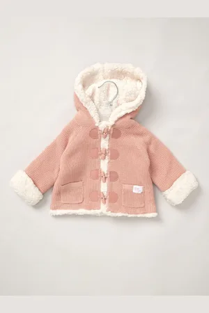 Rock-a-bye Baby Boutique 100% Cotton True Knit Cardigan with Sherpa Lining3 - Mois 6 (62 - 68cm)