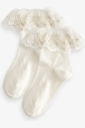 Next Paquet de chaussettes de cheville Volants Cotton Rich Bridesmaid 2UK 0 - 2.5 Jnr