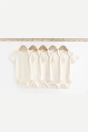 Next Essentiel Bébé Manches courtes 100% Coton Body 5 Lot3 - Mois 6 (62 - 68cm)