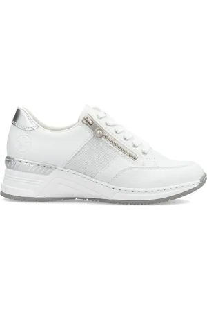 Rieker Chaussures blanches zippées pour femmeeu37