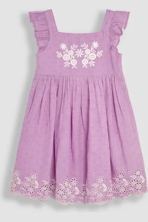 JoJo Maman Bébé Broderie Frill Shoulder Dress12 - Mois 18 (80 - 86cm)