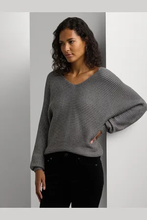 Ralph Lauren Col en V Textured Ribbed PullXL