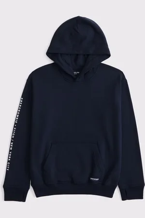 Abercrombie & Fitch Grey Back Graphic Logo Hoodie15 - 16 ans (170 - 176cm)