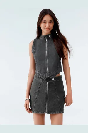 Next 100% Cotton Micro Mini Denim Skirt46long