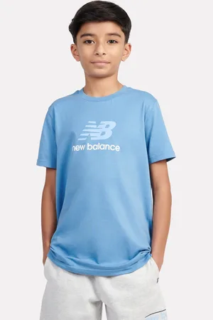 New Balance T-shirt Kids Jersey Stacked 100% coton à logo122128cm