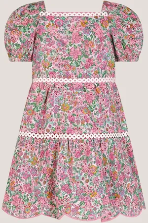 Monsoon Baby Broderie Floral Puff-Sleeve Dress9298cm