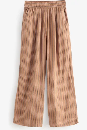 Next Linen Rich Wide Leg Trousers