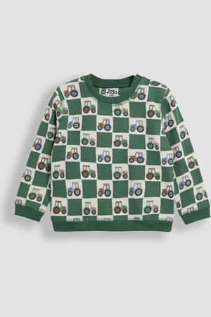 JoJo Maman Bébé 100% Cotton Checkerboard Sweatshirt9298cm