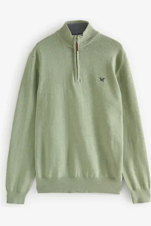 J.Crew Company Green 100% Cotton Half Zip SweatshirtS
