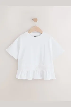 Next Lace Frill Hem 100% Cotton T-Shirt (3-16yrs)12 ans (152cm)