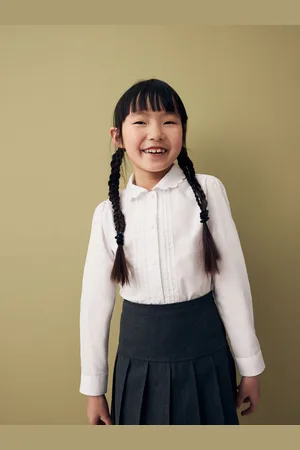 Next Manches longues dentelle festonnée École Chemisiers (3-14yrs)7 ans (122cm)