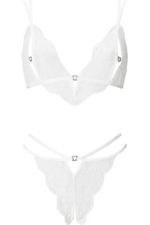 Ann Summers Diamond Heart Lace Crotchless Bra And Thong SetTrès grand