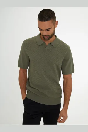 Threadbare Polos texturés en maille sur le devant à col trophéeTrès grand