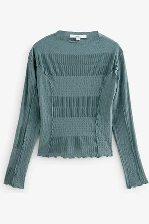 Next Top Manches longues en maille mélangée et coutures apparentes38