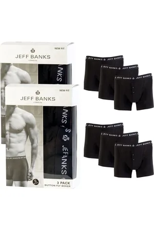 Jeff Banks Boxer en coton à braguette boutonnée 3 LotL