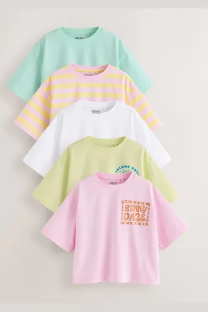 Next Sun Graphic 100% Cotton T-Shirts 5 Pack (3-16yrs)122128cm