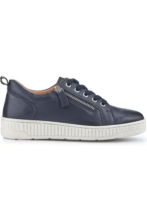 JONES BOOTMAKER Cream Azure Leather Wide-Fit Trainerseu38