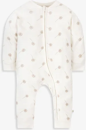 The Little Tailor Dors-bien Baby Cream zippé sur le devant en 100% coton6 - Mois 9 (68 - 74cm)