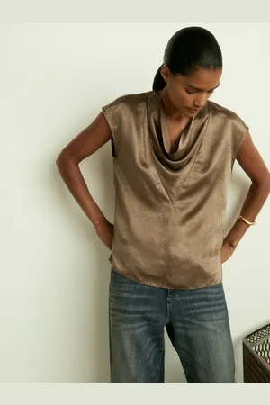 Reiss Fina Satin Col bénitier Top34
