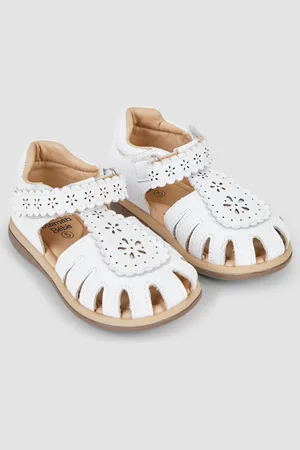 JoJo Maman Bébé Jolies sandales en cuir à bout fermé